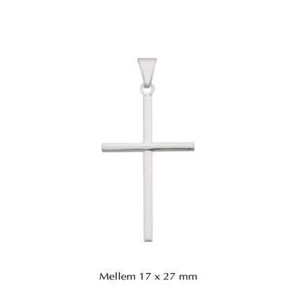 Stolpekors vedhæng i 925 sølv Medium 17 x 27 mm – BNH